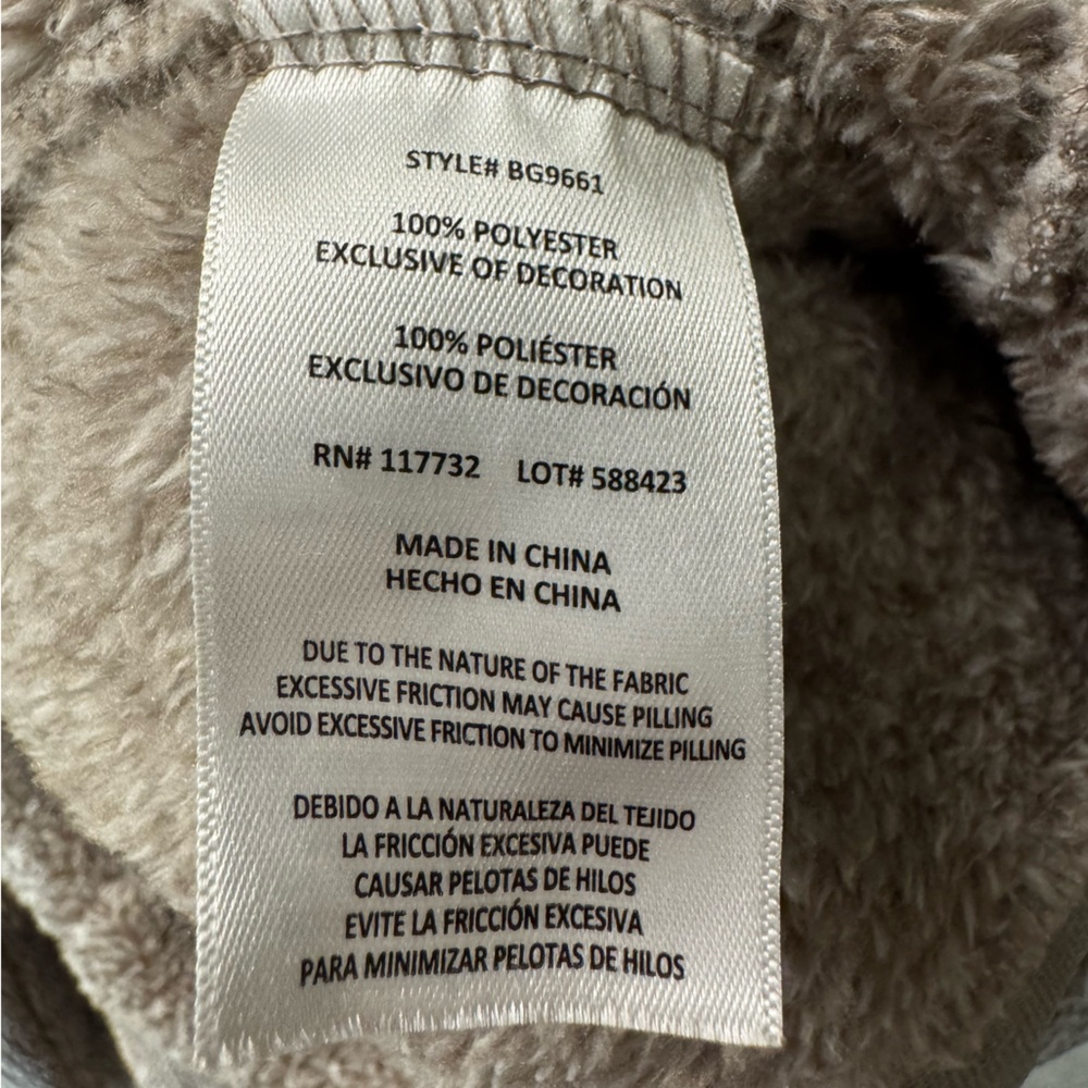 Gerry Women's Fleece 1/4-Zip Pullover Southwest Sherpa Fleece Gray Size Medium - Picture 5 of 6